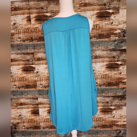 π 3 for $15 Deal! πTeal tank top dress XL dress with pockets - Picture 4 of 5